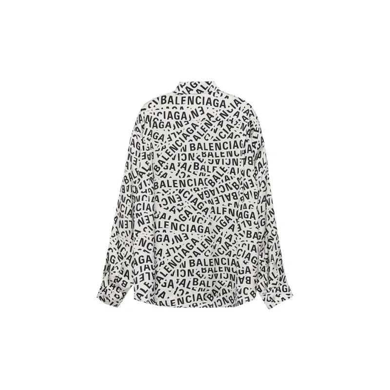 Balenciaga Logo Strips Large Fit Shirt-1