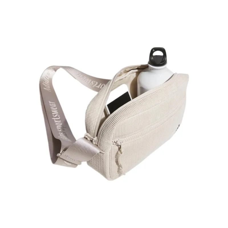 Adidas Recycled Polyester Crossbody Bag, Shoulder Bag Unisex Ecru-3