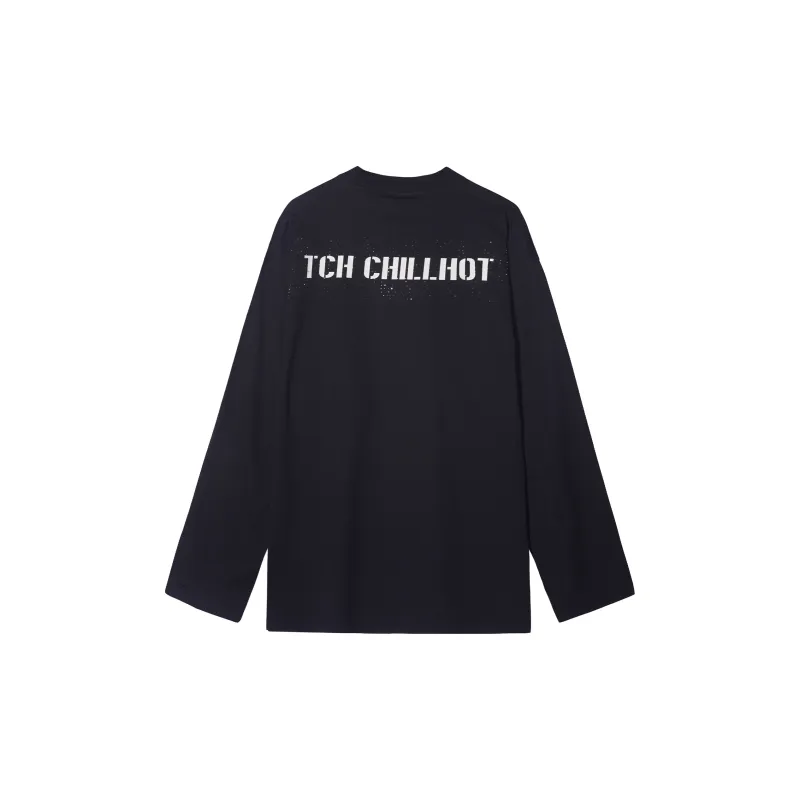 TCH T Shirts Unisex Black With White Logo-1