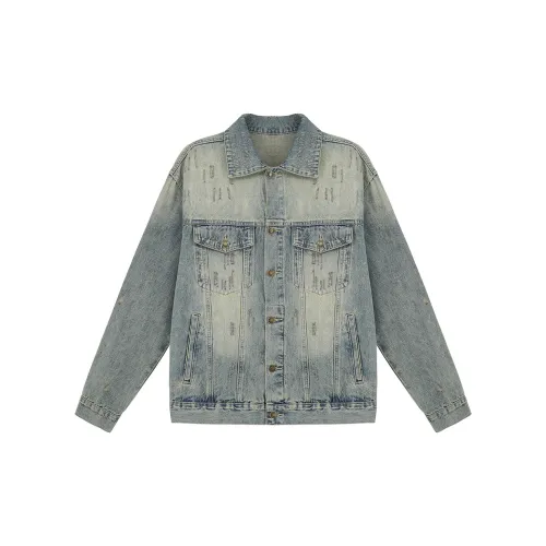 OYANXI Denim Jacket Women's Vintage Blue