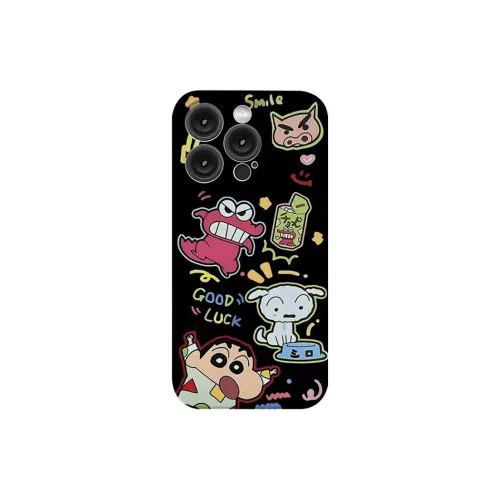 US8ACC Black Monster Shin Chan Phone Cases IPhone13/14/15/Pro/Ma Apple Trendy And Cool Shockproof Fully Enclosed