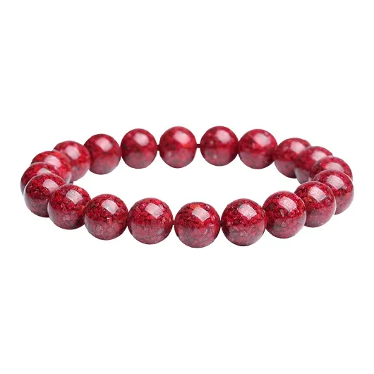 With The Heart Of The Jade Cinnabar Jade Bracelets Unisex-19