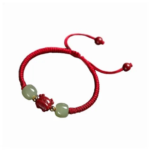 Flowers bloom in the clouds Hetian Jade Bracelets Unisex