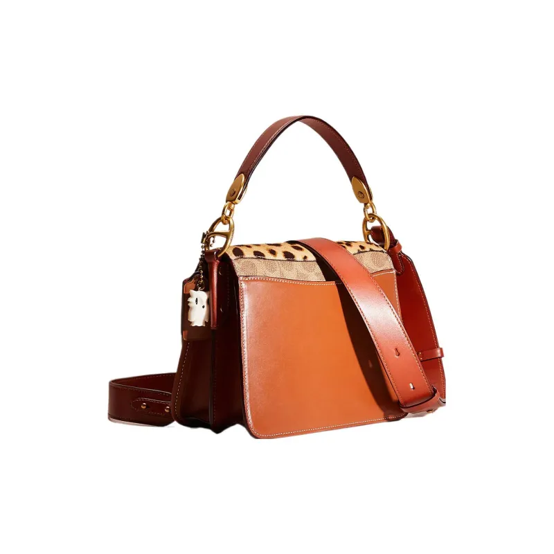 COACH Beat Canvas With Leather Saddle Bag Handbag Shoulder Bag Women's Multicolor-2
