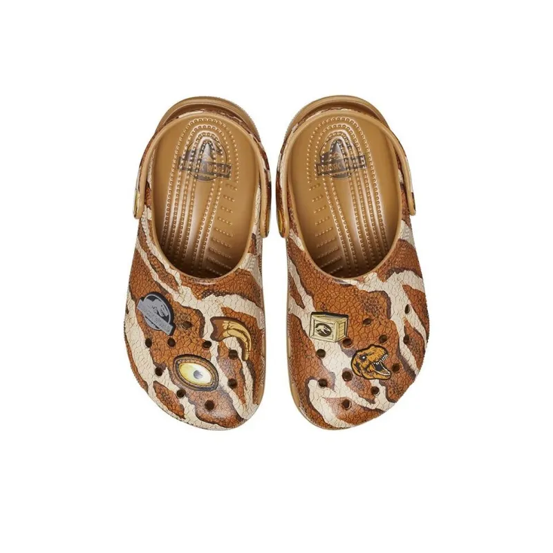 Crocs Jurassic World Classic Clogs 'Brown White' Gs-3
