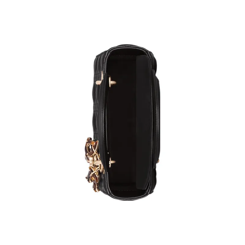 DIOR Lady DiorMy ABCDior Sheepskin Daisie Bag Portable Crossbody Bag Shoulder Bag Small Size Women's Black-3