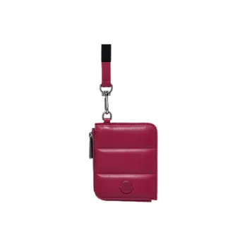 Moncler Fabric Cow Leather Patchwork Wallet Unisex Fuchsia
