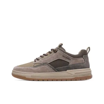 Mulinsen MULINSEN Cushioning Moisture Wicking Height Increasing Lightweight Breathable Low Top Casual Shoes Men's Khaki