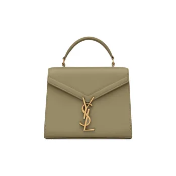 SAINT LAURENT Calfskin Shoulder Bag Crossbody Bag Handbag Mini Women's Earth Yellow Green