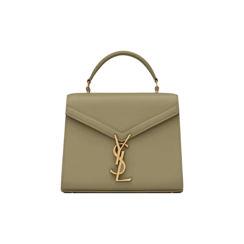 SAINT LAURENT Calfskin Shoulder Bag, Crossbody Bag, Handbag Mini Women's Earth Green-0