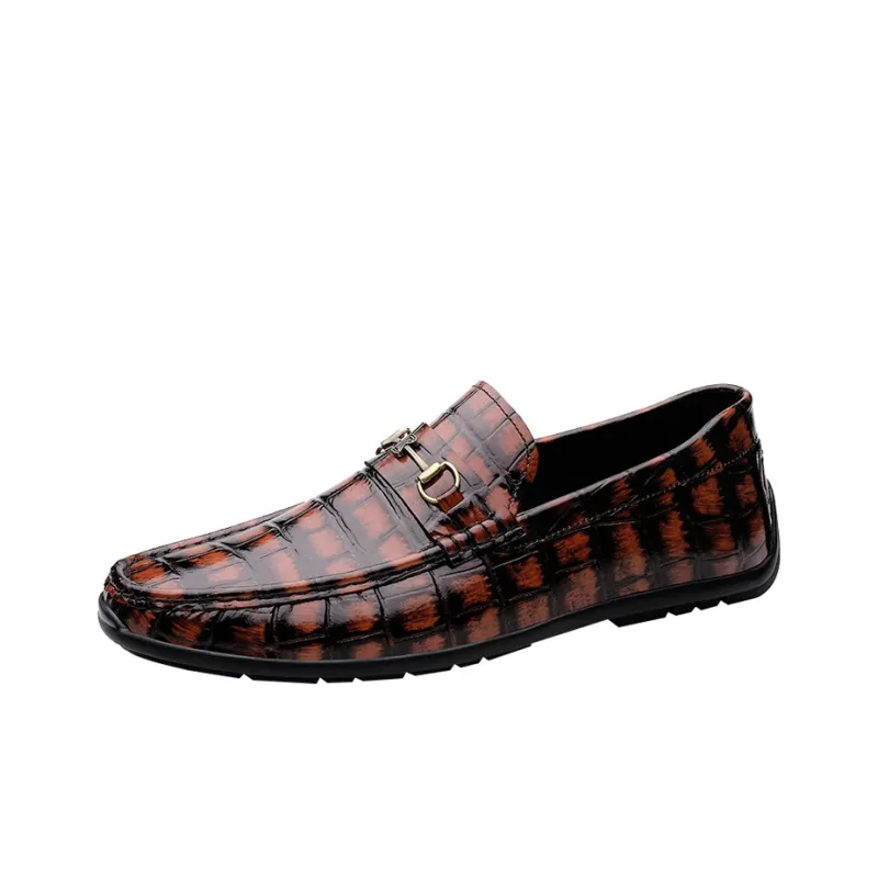 CKVUSAMG Gommino Loafers Unisex Orange Red-8