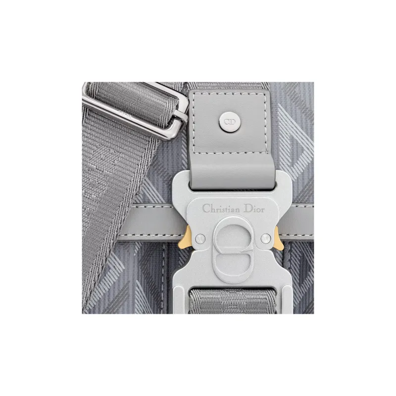 DIOR Canvas Shoulder Bag, Crossbody Bag Regular Men's Gray-5