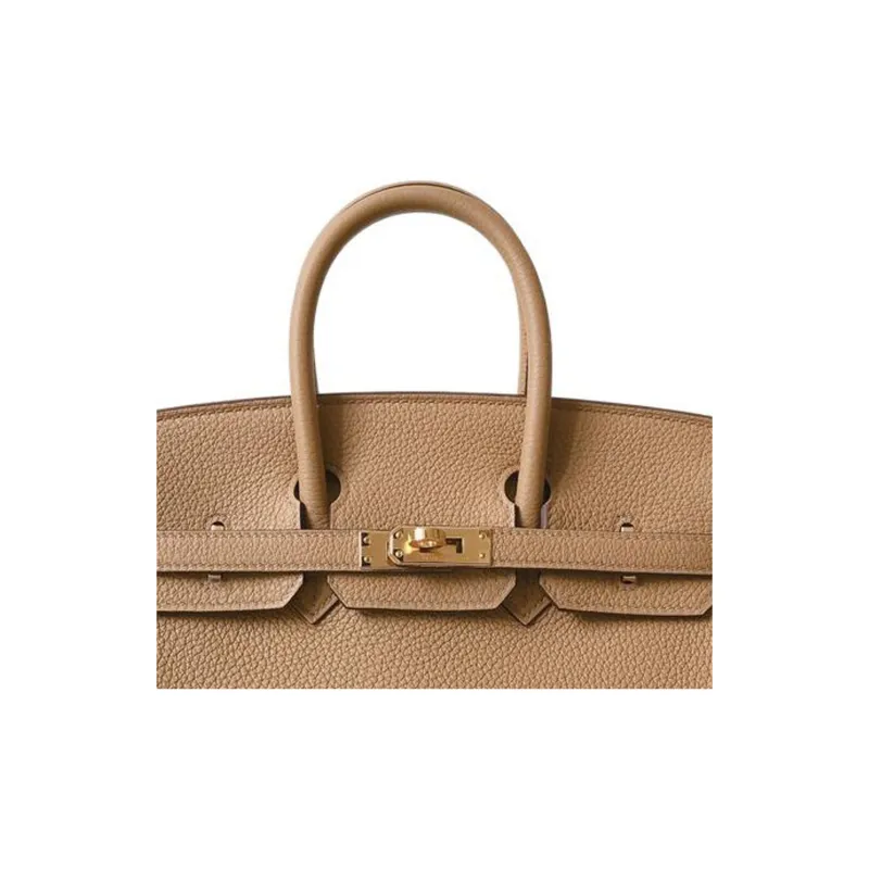 HERMES Birkin Togo Calfskin Birkin Bag Handbag 25 Women's 4B Biscuit Cookie-5