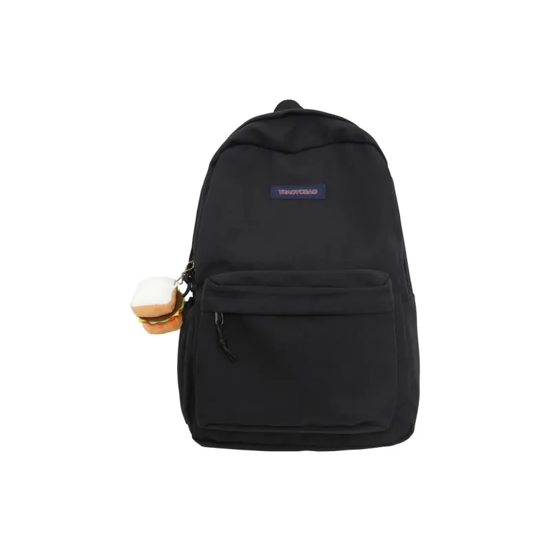 Deli Bear Nylon Backpack Large Size Unisex Ecru/Gray/Black/Khaki-6