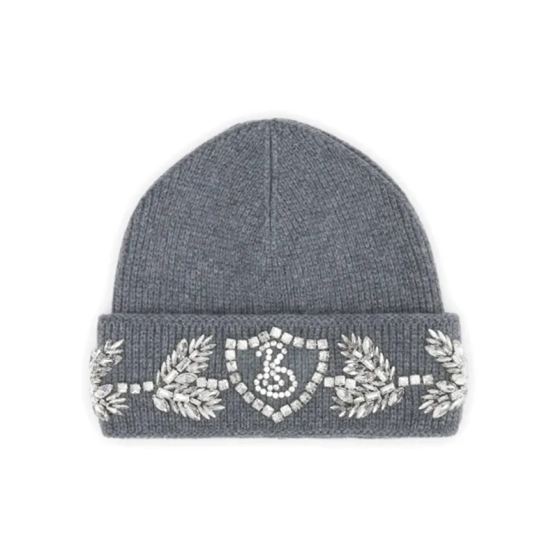 Burberry Cashmere Wool Beanies Men's Gray-0