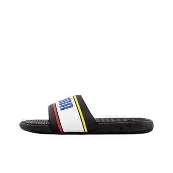 PUMA Cool Cat Rubber Sole Slide Slippers Men's Black White