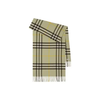 Burberry Knit Scarves Unisex Camel
