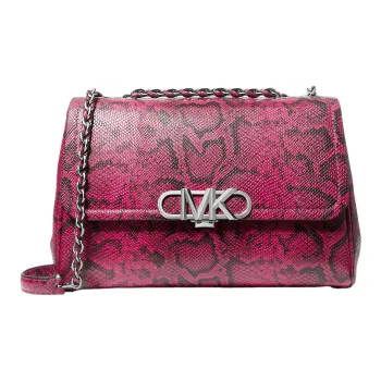 MICHAEL KORS PARKER Leather Messenger Bag Handbag Shoulder Bag Women's Dark Purple Red