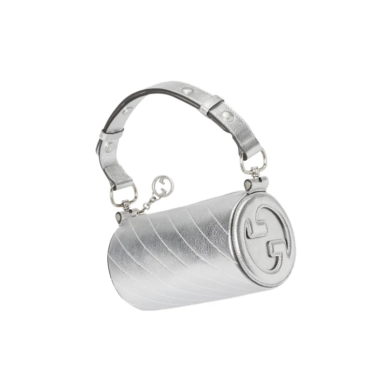 GUCCI Blondie Leather Pen Case Bag Handbag Shoulder Bag Women's Silver-1