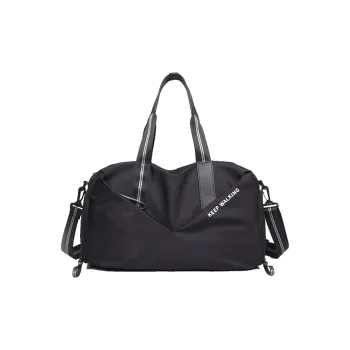 TGURU PVC Portable Luggage Bag Gym Bag Travel Bag Regular Unisex Black & Pink/Black & Gray
