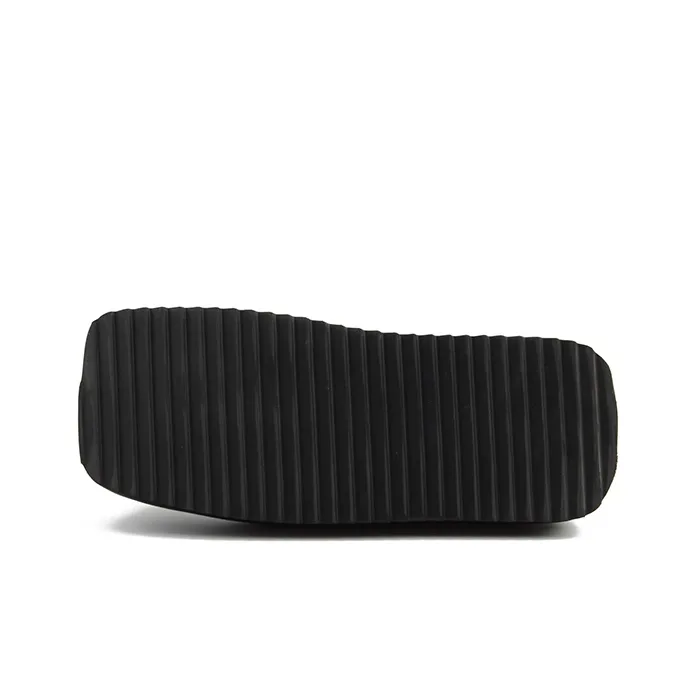 CALVINLUO Toeless Mules Casual Single Shoes 4.3cm Women's Black-4