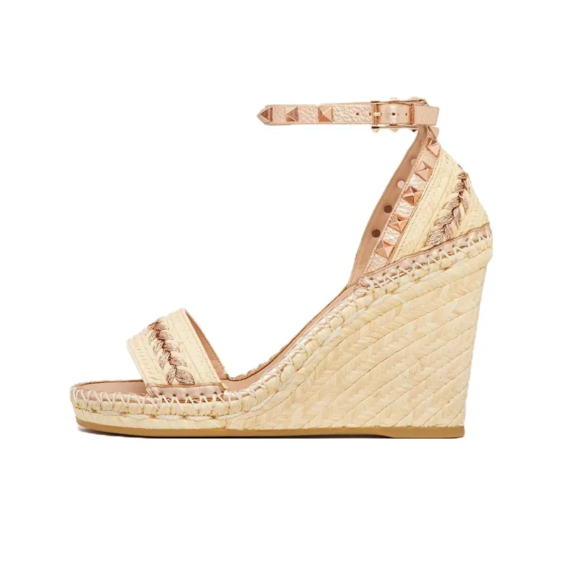 Valentino Rockstud Strap Sandals 10.5cm Women's Copper-0