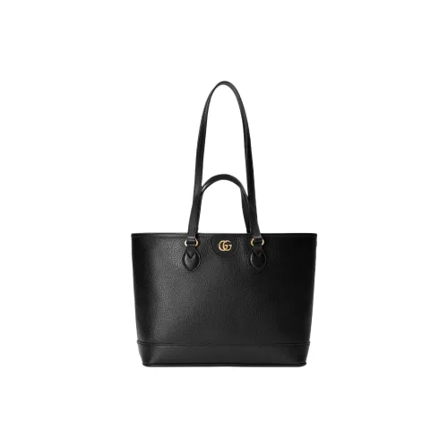 GUCCI Ophidia Leather Tote Bag Shopping Bag Handbag Mini Women's Black