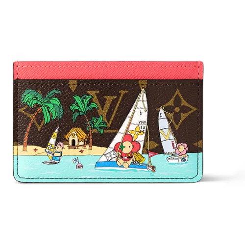 LOUIS VUITTON Card Holder Dragon Fruit Pink