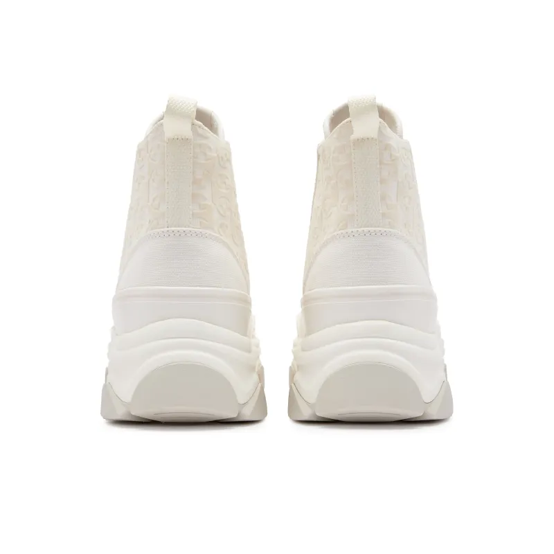 Champion Campus High Top Canvas Shoes Women's Beige-3