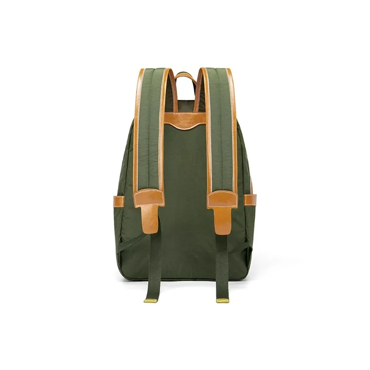 MashaLanti Synthetic Leather Backpack Laptop Bag Backpack Regular Unisex Green And Orange-4
