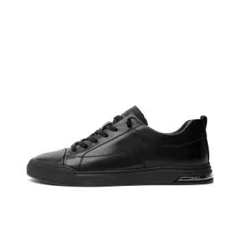 CROWN Low Top Skateboard Shoes Men's Black One Yard Larger