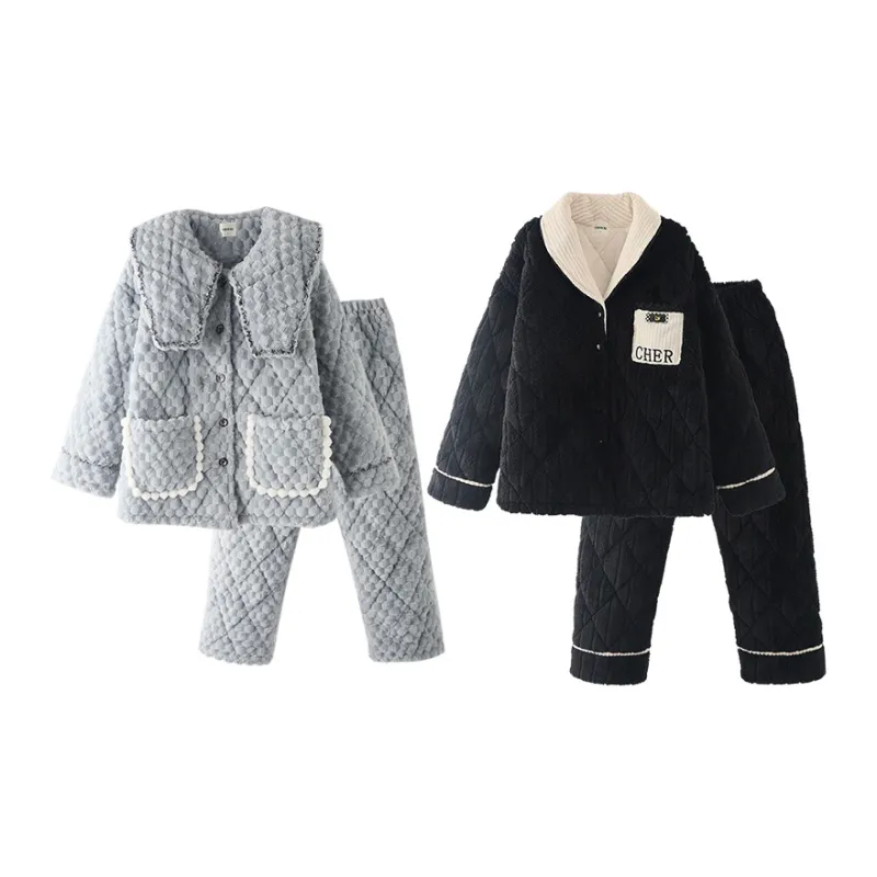 Chun Xi Pajama Unisex Premium Gray Elegant Black-0