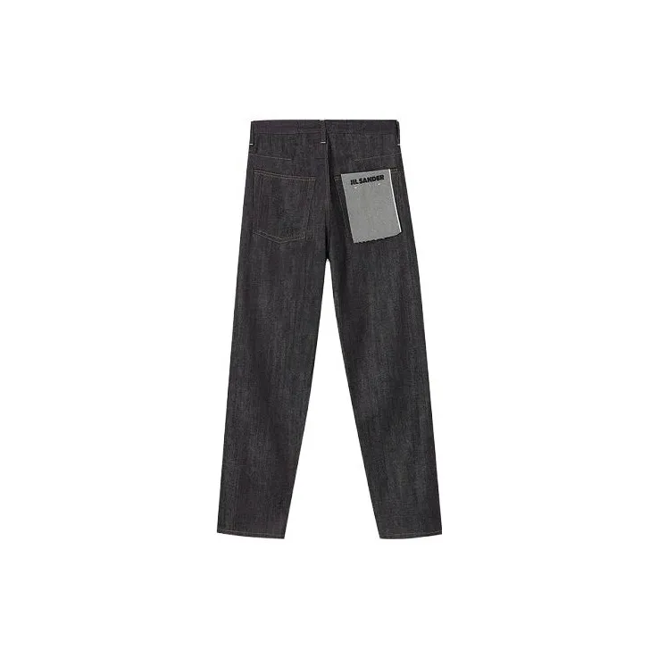JIL SANDER Contrast stitching Cotton Jeans-1