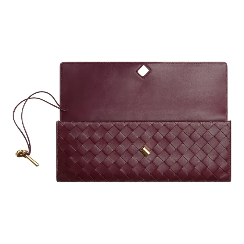 Bottega Veneta Sheepskin Clutch Regular Women's Burgundy-2