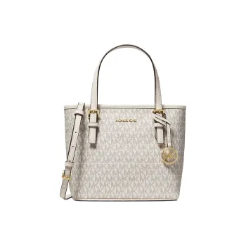 MICHAEL KORS Jet Set Leather Tote Bag Shopping Bag Shoulder Bag Crossbody Bag Handbag Mini Women's Cream White