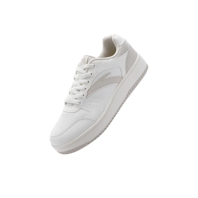 Anta Little Zero Sensation, Year One Cushioning Impact Resistance Low Top Skateboard Shoes Men's White Mud Gray-4