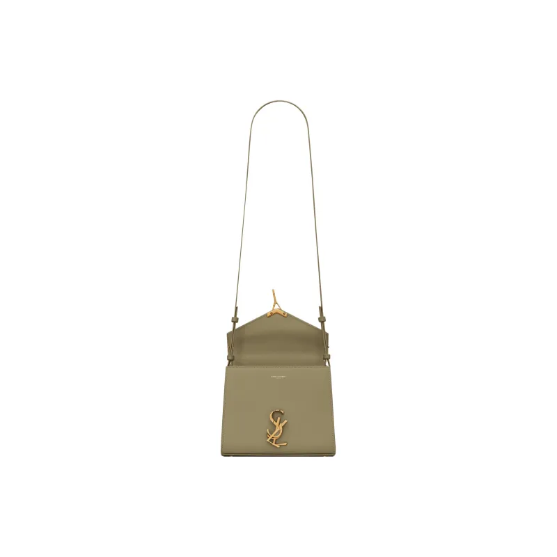 SAINT LAURENT Calfskin Shoulder Bag, Crossbody Bag, Handbag Mini Women's Earth Green-4