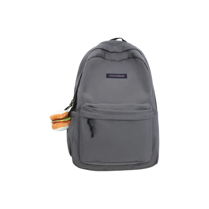 Deli Bear Nylon Backpack Large Size Unisex Ecru/Gray/Black/Khaki-8