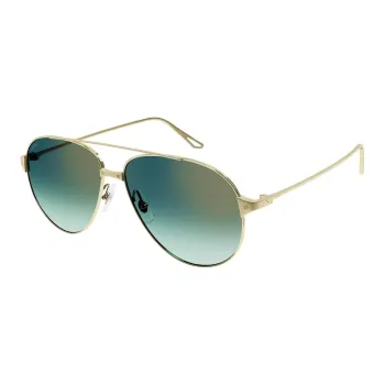 CARTIER Metal Aviator Sunglasses Women's Gold