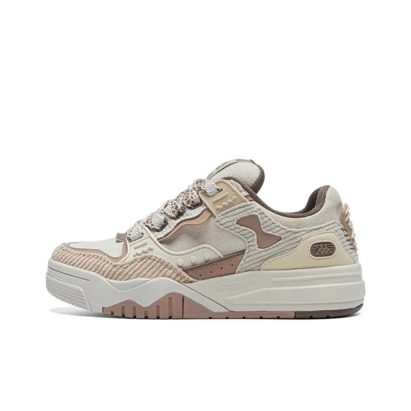 Kappa Wear Resistant Low Top Skateboard Shoes Unisex Beige-0