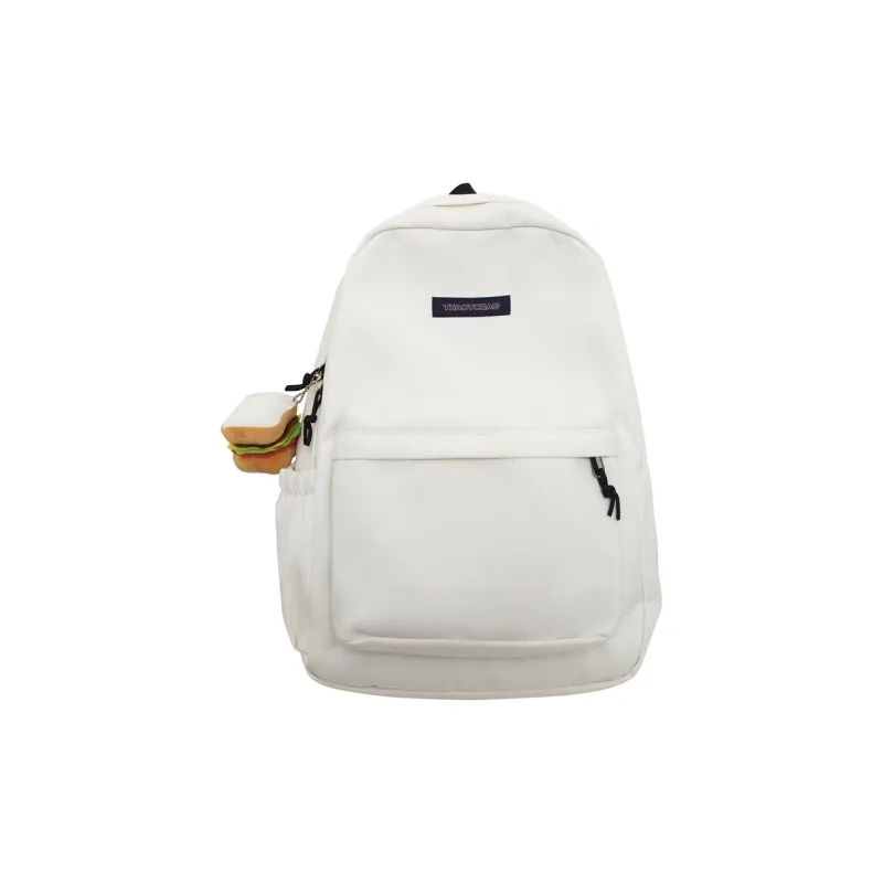 Deli Bear Nylon Backpack Large Size Unisex Ecru/Gray/Black/Khaki-0