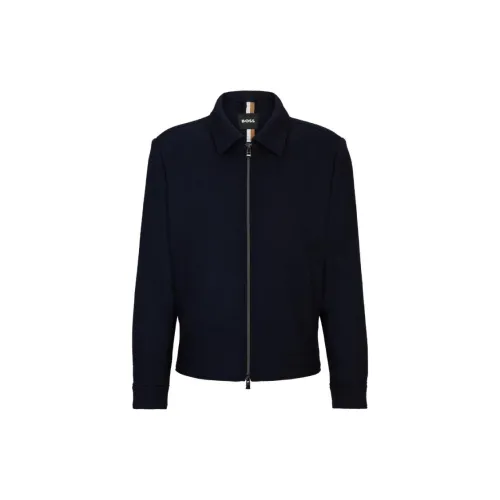 HUGO BOSS Jackets Men Dark Blue