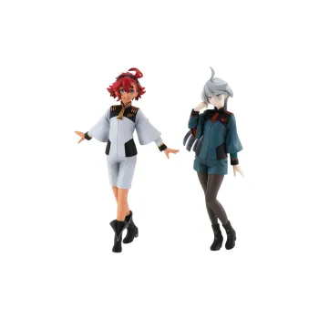 BANDAI Mobile Suit Gundam THE WITCH FROM MERCURY Sletta And Mioyane, Doll Set PB Limited Bonus Gifts 12.5cm
