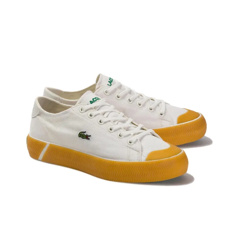LACOSTE Gripshot Low Top Skateboard Shoes Women's Beige-1