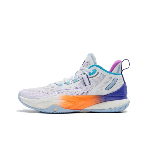 QIAODAN Poisonous Fangs Lite Basketball Shoes Men Low-Top Jordan White/Phantom Purple