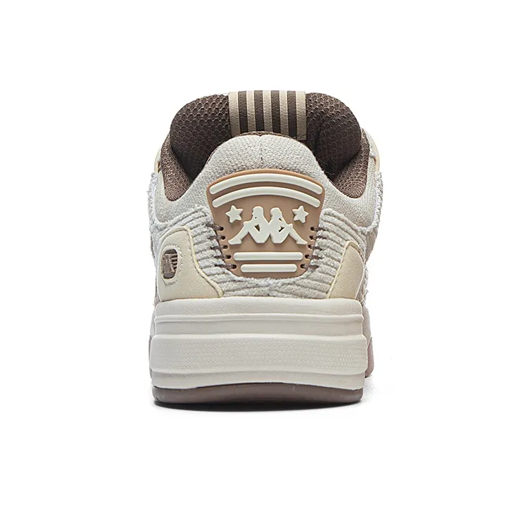 Kappa Wear Resistant Low Top Skateboard Shoes Unisex Beige-4