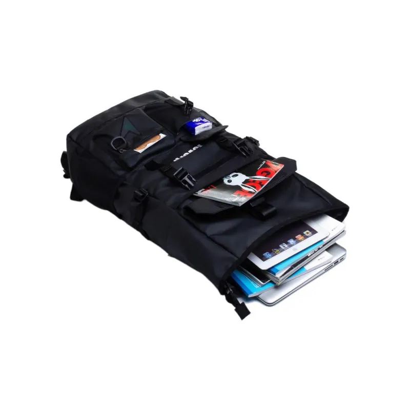 LOVERPUSS Polyester Backpack Tubas Unisex Dazzling Color White & Cool Black-4