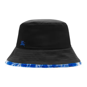 Burberry Acrylic Polyester Wool Polyamide Bucket Hats Women's Black