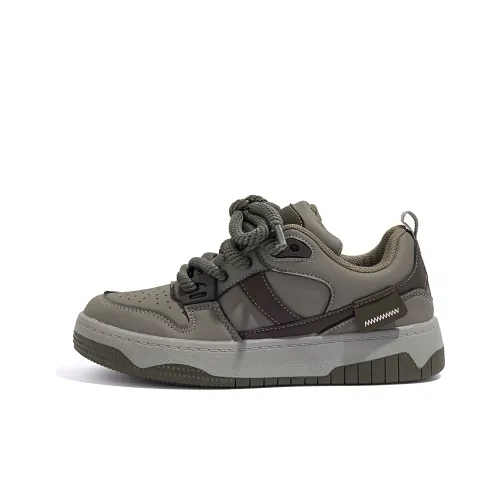 HUANQIU Skateboard Shoes Women's Low-Top Army Green