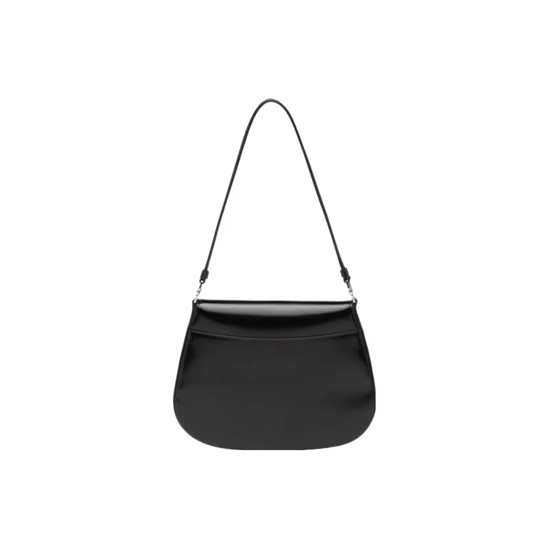 PRADA Cleo Leather Shoulder Bag Women's Black - POIZON